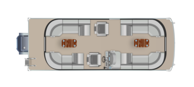 Алюминиевый понтонный катер Caretta 2385QL PontoonBoatSystem
